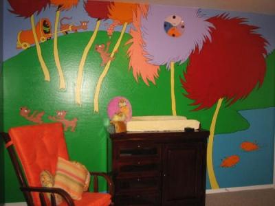 Baby Wall Murals on Ultimate Eco Friendly Lorax Baby Nursery Wall Mural 21358635